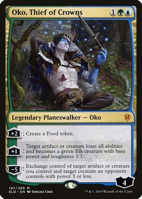 MTG Magic the Gathering Oko, Thief of Crowns (197/537) Throne of Eldraine LP