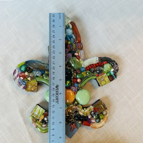 Fleur de Lis Mardi Gras mosaico fatto a mano studio arte Louisiana New Orleans Texas - Foto 10 di 11