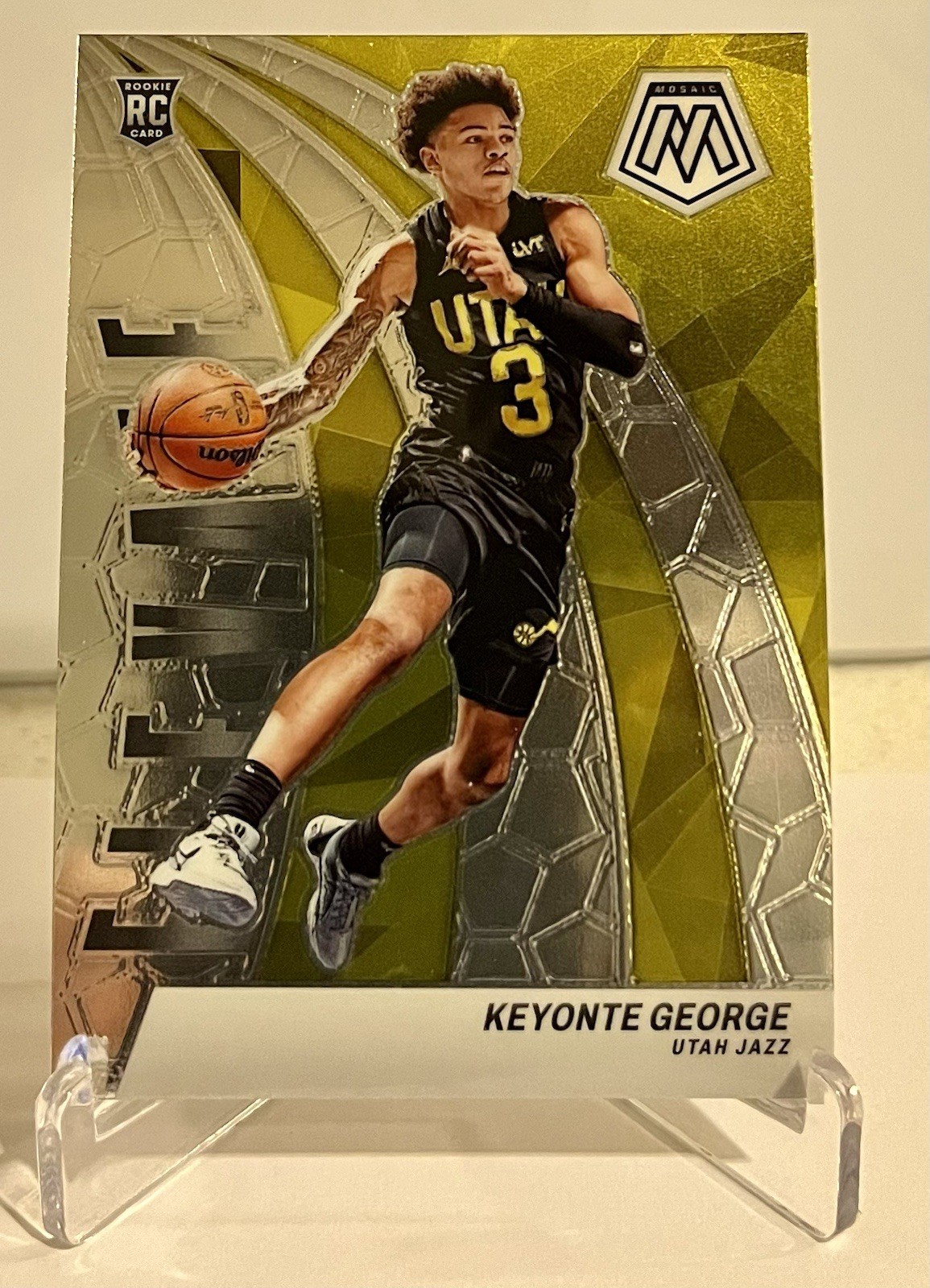 2023-24 Panini Mosaic Utah Jazz Keyonte George Elevate Rookie RC #22