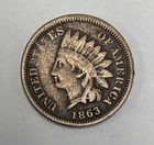 1863 CN Indian Head Penny VG