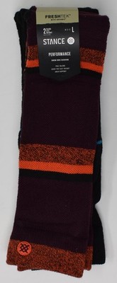 Stance Performance Nightride Mid Poly Snow 2 Pack Mens 9-13 L New