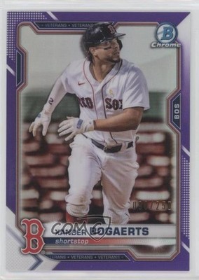 2021 Bowman Chrome Purple Refractor 90/250 Xander Bogaerts #85 fm0