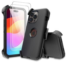 For iPhone 15 14 13 12 11 Pro Max XR Shockproof Rugged Heavy Duty Case Clip