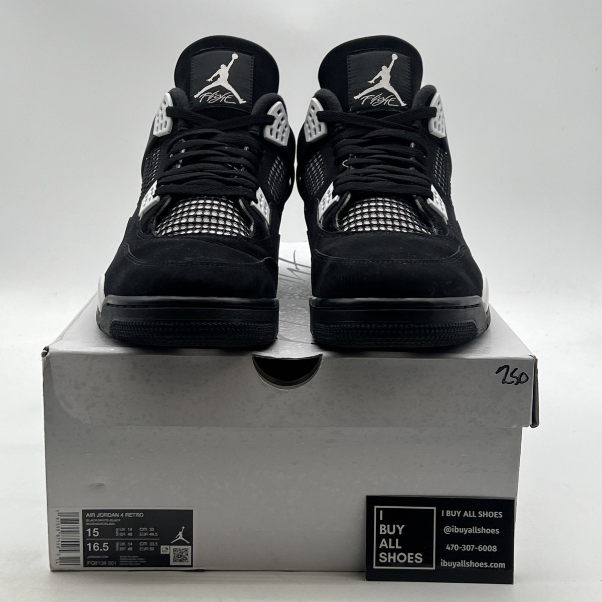 Size 15 - Air Jordan 4 Retro White Thunder for sale online
