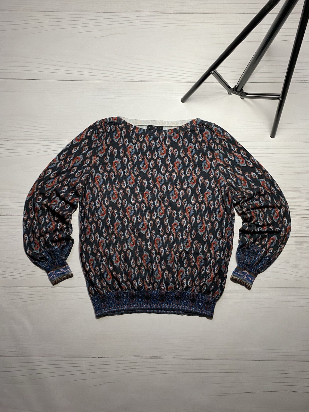IVKO printed ornament pattern pullover sweater de… - image 1