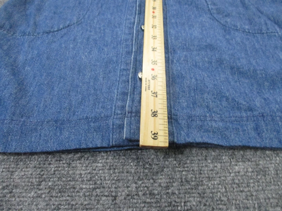 Vintage Polo Ralph Lauren Dress Womens 6 Denim Shirt Cottagecore Country 90s USA - Image 4 of 4