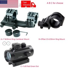 1X30 Red Green Dot Sight Scope/PEPR Cantilever Scope Mount/ Offset Ring Mount US