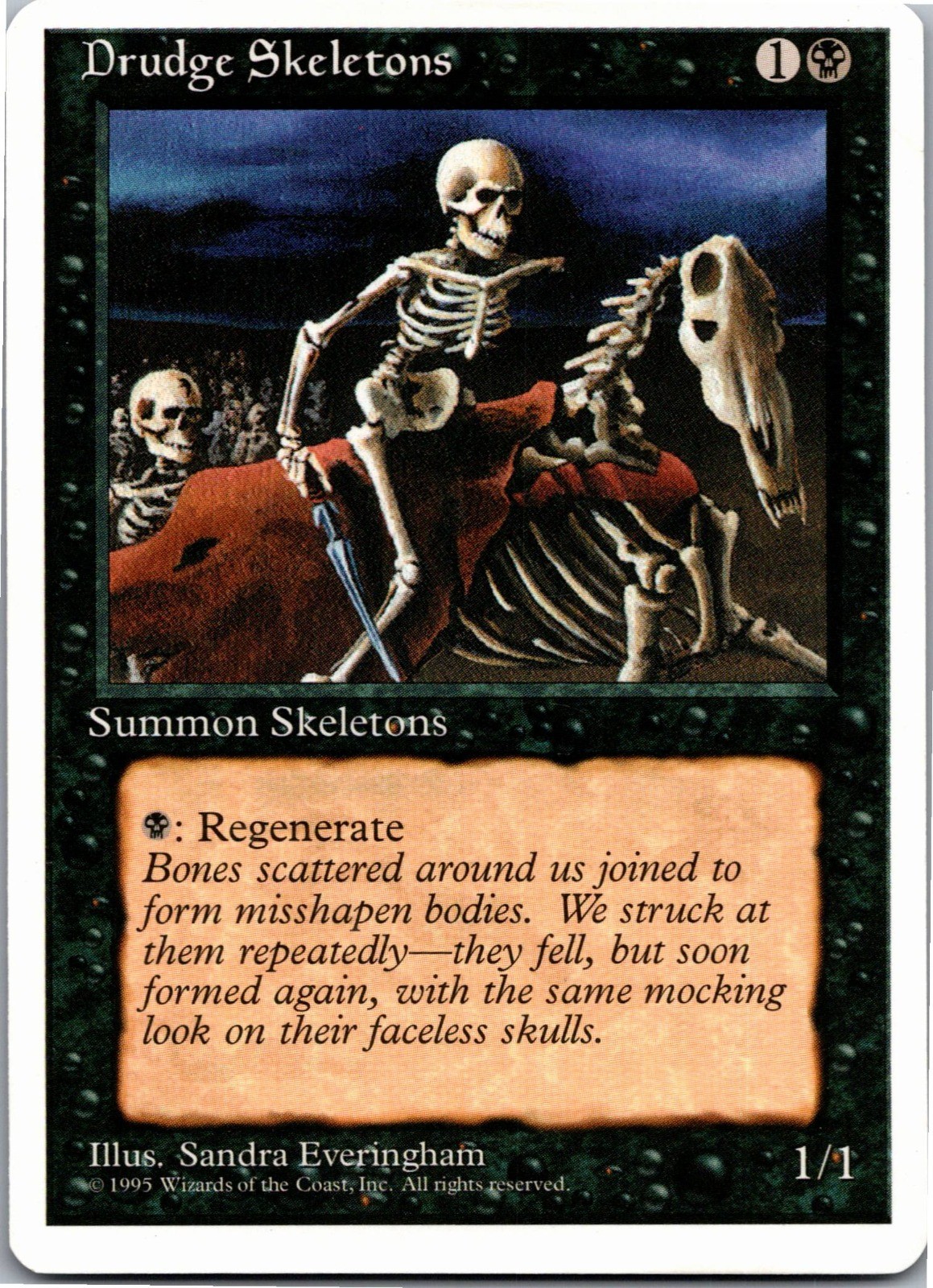 Drudge Skeletons - C - Regular MTG: Fourth Edition 1995 [LP]