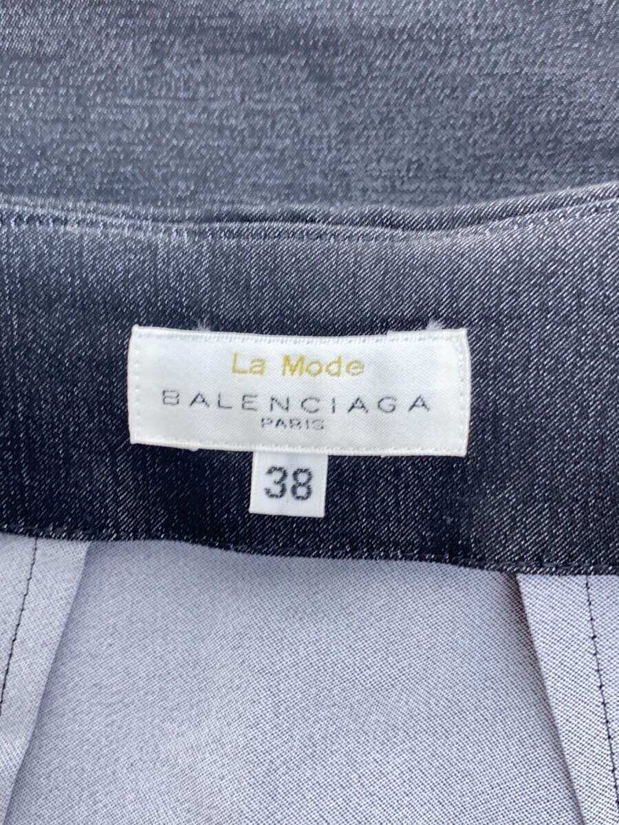 BALENCIAGA Skirt, Size 38, Cotton, Black thumbnail 4
