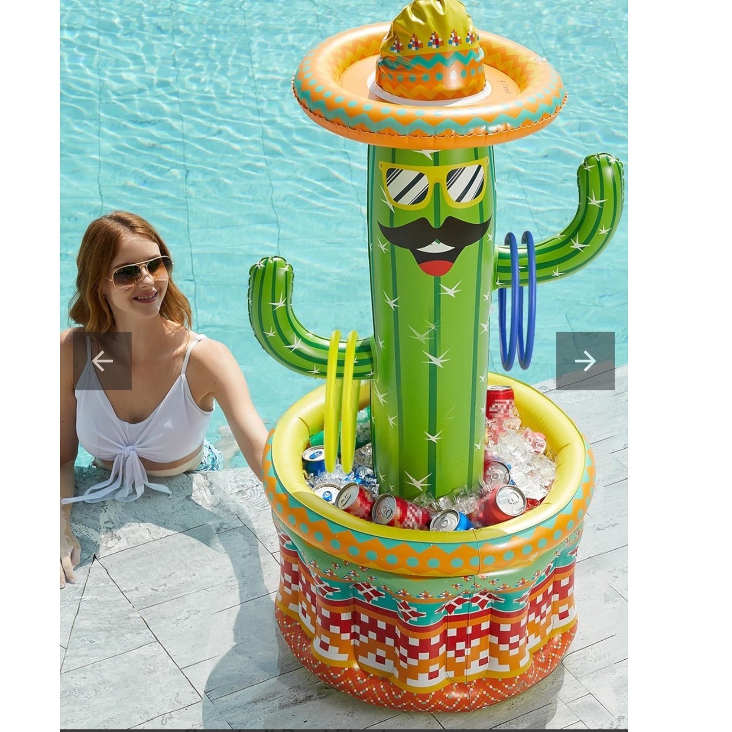 NEW Jasonwell Cactus Inflatable Cooler Drink Holder Pool Party Decoration Game