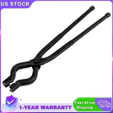 17 Inch V-Bit Bolt Blacksmith Tongs Wolf Jaw Tongs Assembled Knife Making Tongs