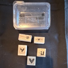 Stampin' Up You Moi Wood Rubber Stamps Set Love Hearts Theme Wood Rubber