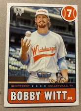 2025 Bobby Witt Jr. Whataburger Baseball Card