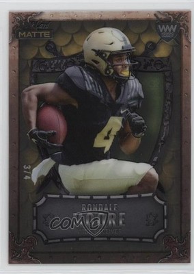 2021 MATTE Mega Box Bronze Border - Gold Green /4 Rondale Moore Shield 1cx3
