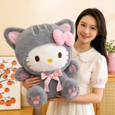 Hello Kitty Graue Katze Pl&uuml;schtier 20-60cm Kuschelkissen Stofftier Geschenk
