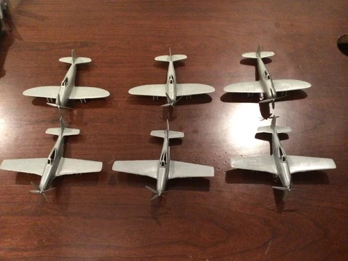Marx airplane craft lot of 6 color matched D Day battleground