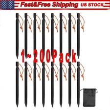 1~200 Pack Tent Stakes Heavy Duty, Aluminum Tent Stakes Pegs, Metal Tent Spikes