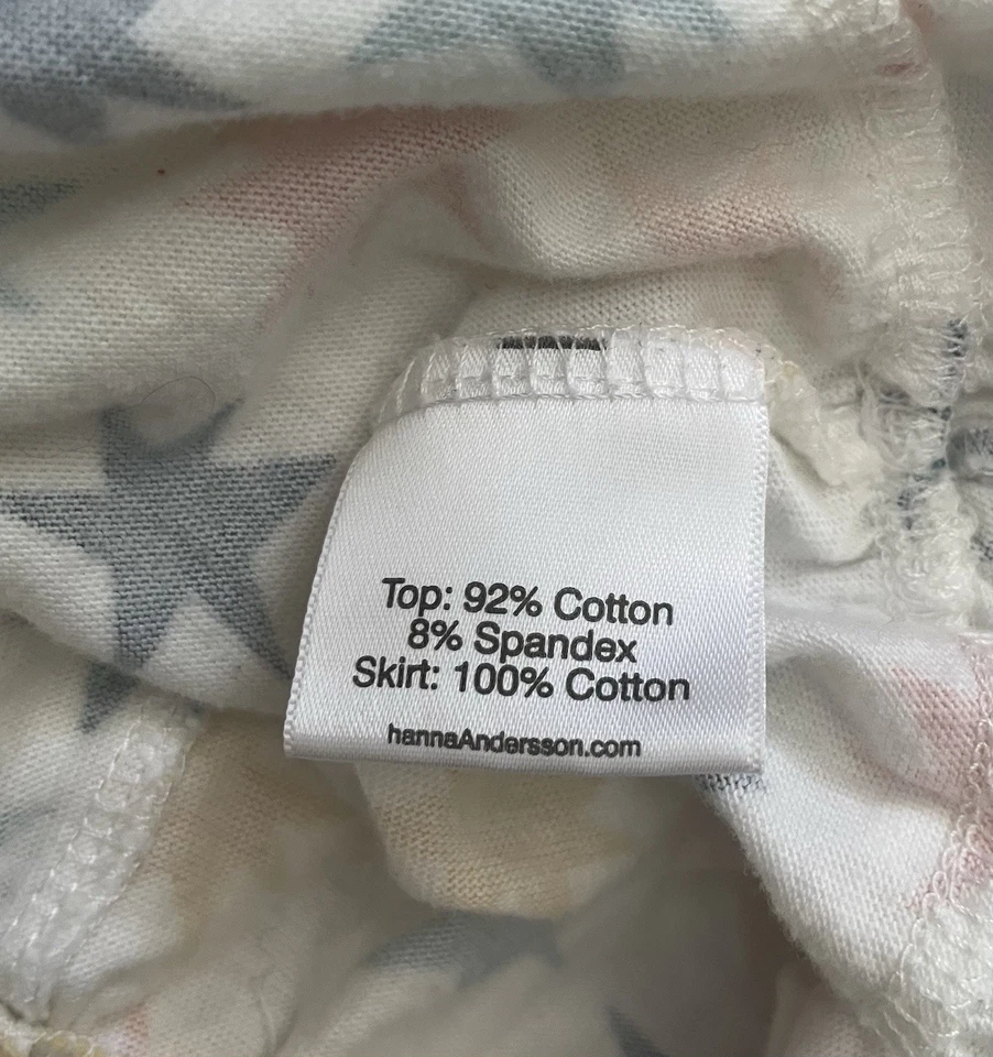 Hanna Andersson Yellow Stripes and Stars Drop Waist LS Dress Size US 8 | 130cm  - Image 4 of 4