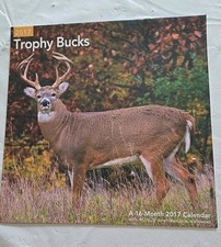 Trophy Buck 16 meses 2017 calendario de pared 12"X12" con fondo de pantalla descargable BONO