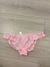 BNWT Vintage Ann Summers Pink Chiffon & Diamonte Princess Panties Size Mdm 10-14