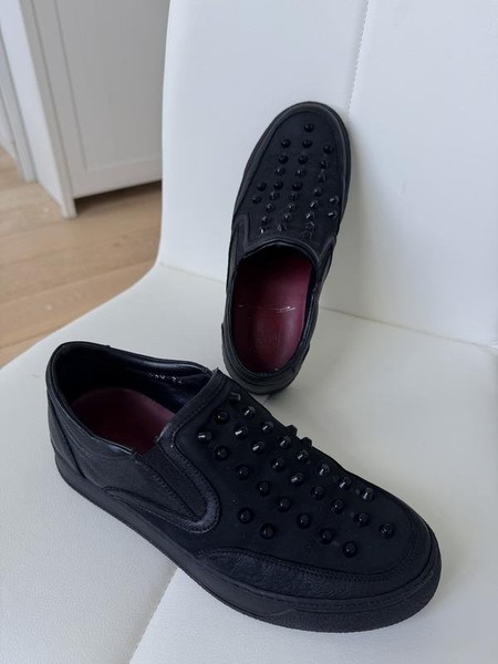 Women Bally Loafers Black Leather 36.5
