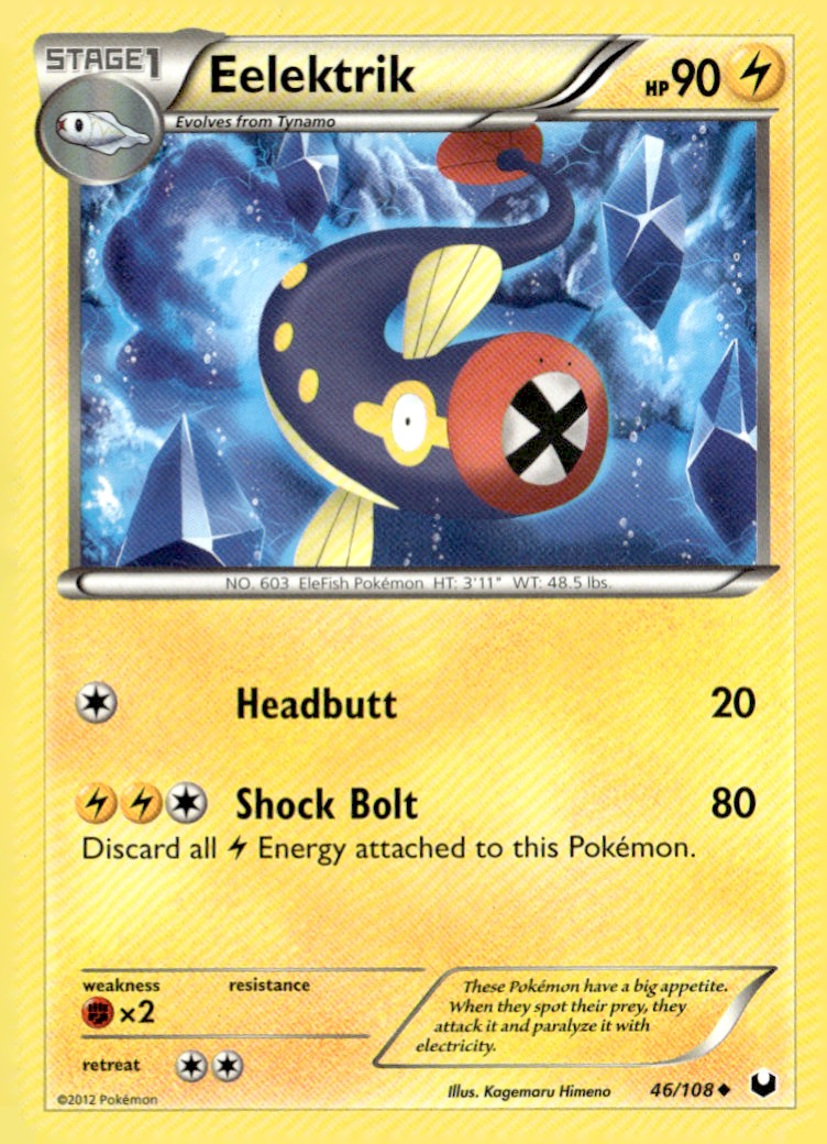 Eelektrik Uncommon Dark Explorers 46/108 Pokémon TCG
