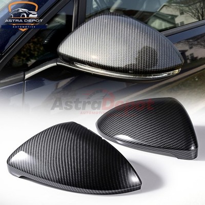 For 13-20 VW Golf GTI MK7 MK7.5 R Side Mirror Cover Cap Carbon Fiber Left Right
