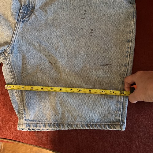 Vtg Y2K Tommy Hilfiger Crest Logo Denim Dad Shorts Men Sz 38 Jorts DISTRESSED - Picture 7 of 12