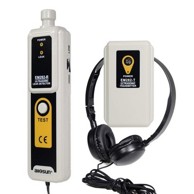 ALLOSUN Ultrasonic Leak Detector 40KHz±2KHz, Tester Transmitter White 