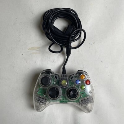 Microsoft XBOX 360 Afterglow Clear Wired Controller PL-3602 Two Clear Controller