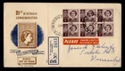 DR WHO 1947 AUSTRALIA FDC PRINCESS ELIZABETH BLOCK WARRNAMBOOL R75723