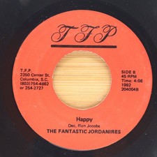 THE FANTASTIC JORDANIRES - HAPPY / SOMEBODY TOUCHED ME - BLACK GOSPEL  45 *HEAR