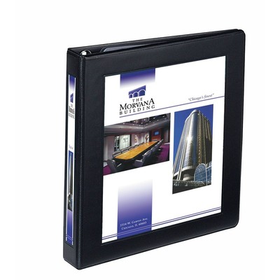 Avery 68054CT 11'' x 8.5'' 1'' Cap Framed View Heavy-Duty Binders - Black 12/CT New