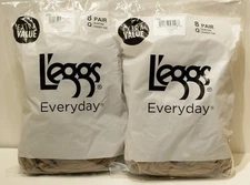 16 Pairs Queen Suntan L'eggs Everyday All Nylon Pantyhose