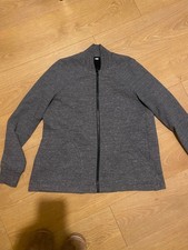 lululemon fleece jersey jacket / street bomber grey , size 4 ( xs-s )