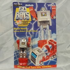 GoBots Block Head 17 1984 Tonka On Card Enemy Robot Cement Mixer Vintage