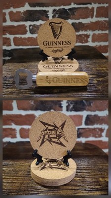 ROCK & STOUT Paket - Posten METALLICA & GUINNESS (Handgemachte Korkgläser)