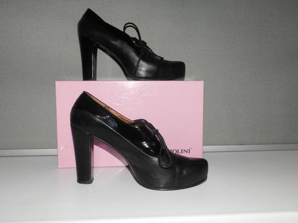 Women Carlo Pazolini Heels Black Leather 40