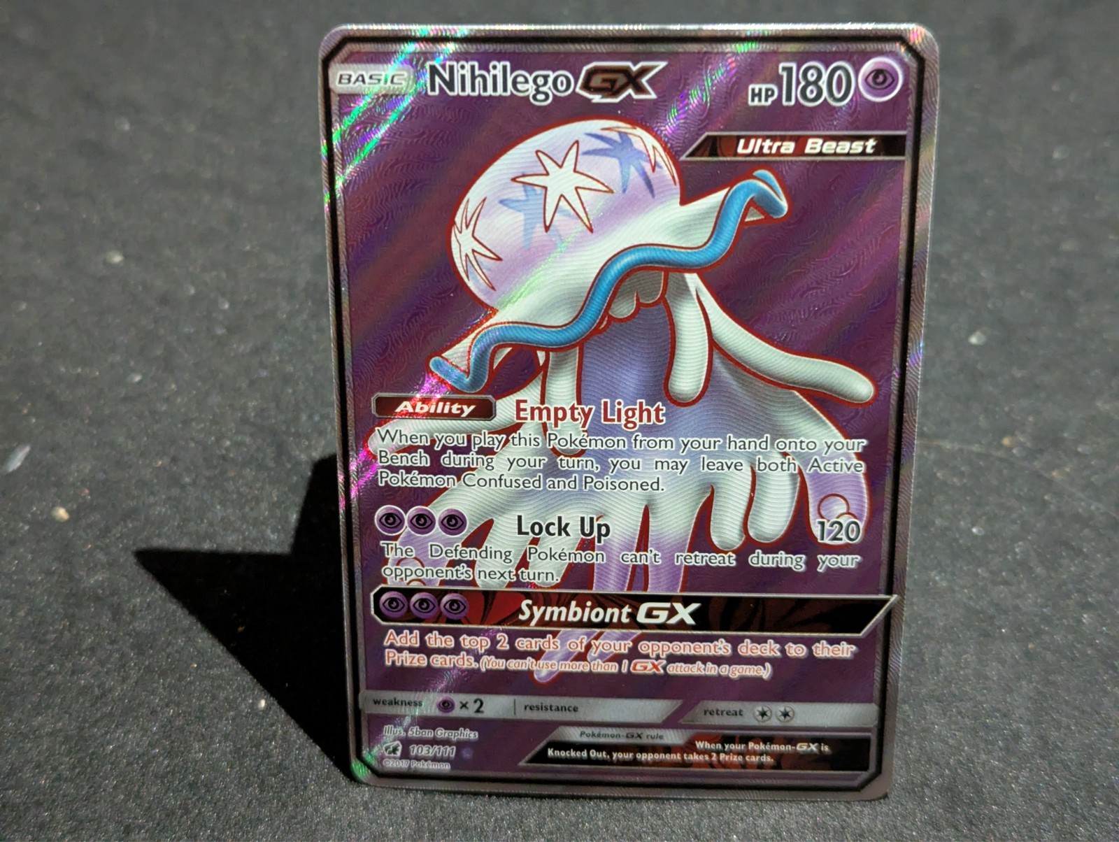 Nihilego GX 103/111 Crimson Invasion Holo Pokemon NM