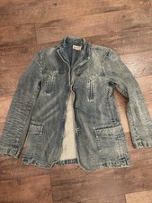 Ralph Lauren Double RL Jean Men  s Blazer Size Medium Blue Denim