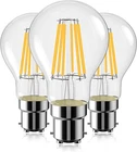 SAMJER B22 LED Filament Bulb, 7W (60W Equivalent), 2700K Warm White, Clear Vinta