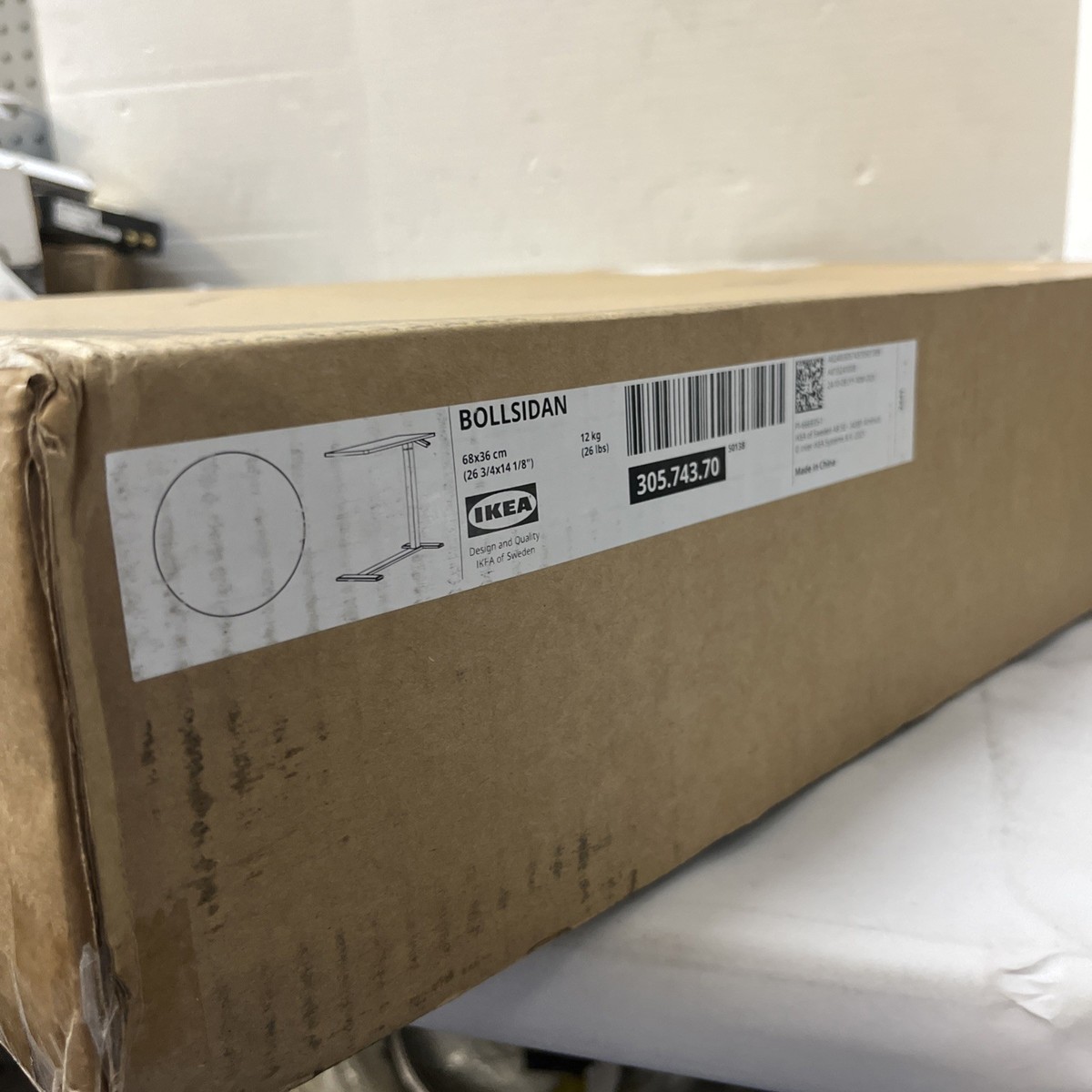 IKEA　イケア　BOLLSIDAN ボッルシダン　ホワイト BOLLSIDAN laptop stand, white, 263/4x141/8