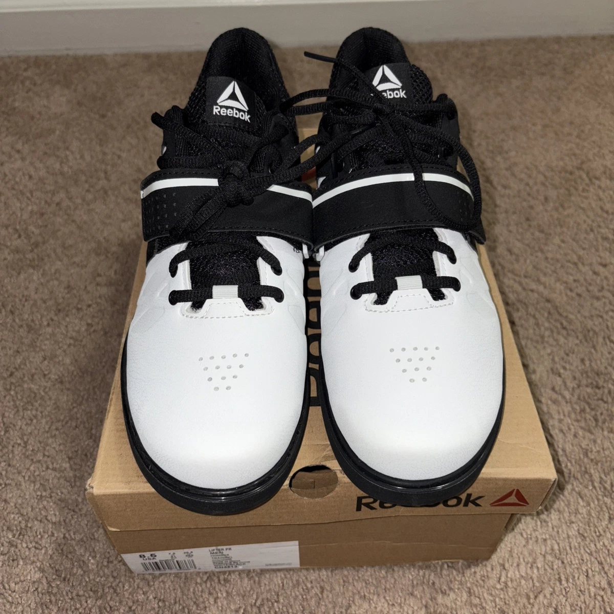 Reebok Lifter PR Men\'s 11 White Low Top Crosstraining Weightlifting Sneaker Reebok Lifter PR Black/White 2018 for Sale | Authenticity  main image 3