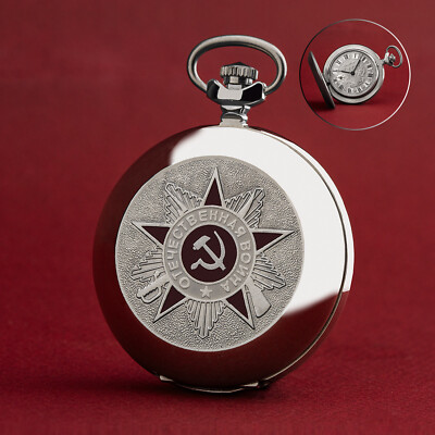 Taschenuhr MOLNIJA 3602 - Orden des 2. Weltkrieges - II WK russiche Uhr römisch