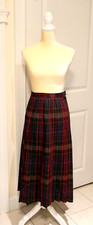 Vintage - High Quality - Jos. A. Bank Pleated Plaid Wool Skirt - Sz 6