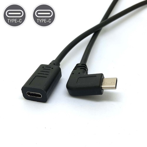 90 angle USB3.1 Type C Male to Female adapter extension Cable for macbook KD - Picture 3 of 10