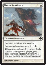 Mortal Obstinacy Light Play, English Magic the Gathering MTG Journey into Nyx