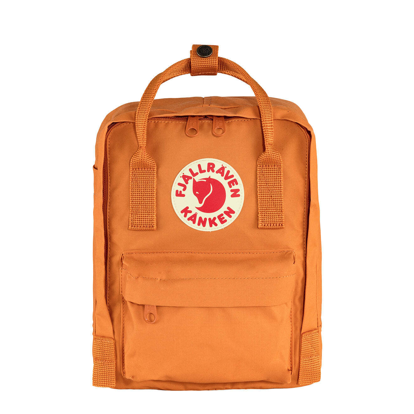 Mini mochila Fjallraven Kanken naranja picante