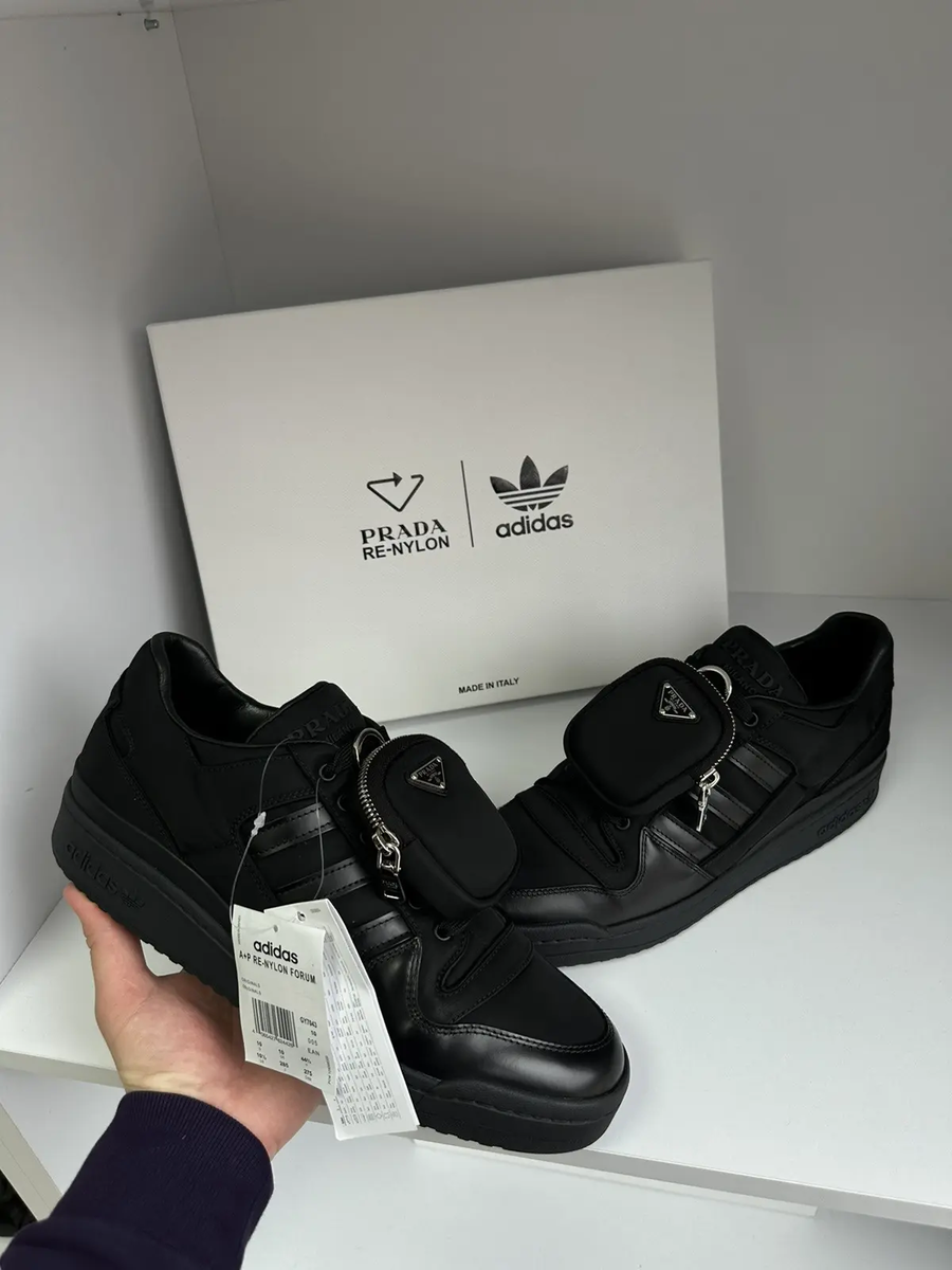 Adidas Prada Forum Low Nylon Sneakers Black | eBay