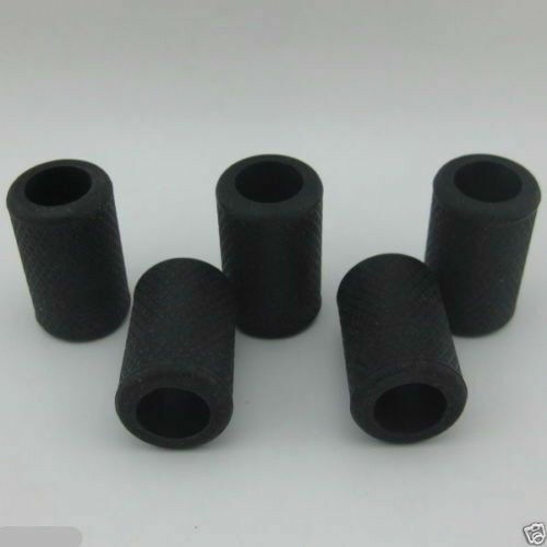 10 Year Seller 5PCS Silicone Rubber Grip Cover Fit On 22/25mm Tattoo Grip Black - Afbeelding 1 van 3